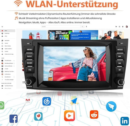 Android 13 Autoradio 8" für Mercedes E-Klasse W211 CLS W219 CarPlay