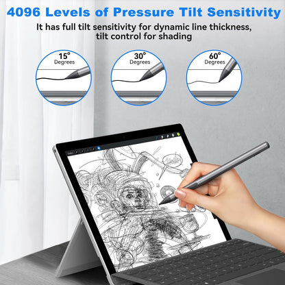 Surface Stylus Pen für Surface Pro/Go/Laptop/Studio, Grau