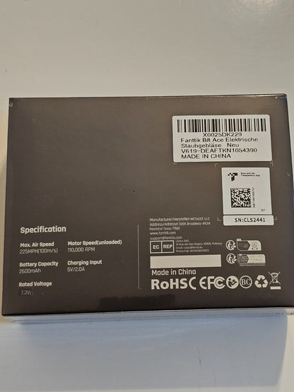 Elektrische Staubgebläse Druckluftspray, 110000 U/min, Druckluft Compressed Air